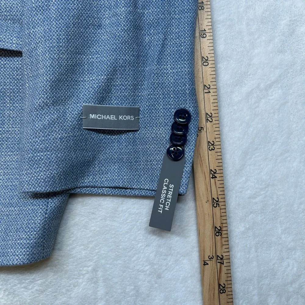 Michael Kors Sport Coat Mens‎ 42S 42 Transition Lt Blue Stretch Classic Fit $295
